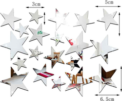 Sada 20 zrcadlových samolepek Ambiance Stars