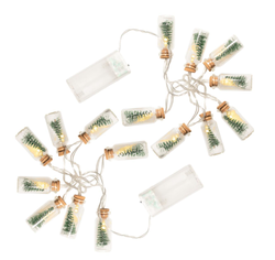 Sada světel "mini skleničky", 8 LED, teplé bílé, na baterie časovač, 2 ks