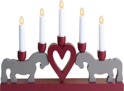 Červená vánoční světelná dekorace Leksand – Star Trading