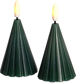 Tmavě zelená vánoční světelná dekorace 2 ks ø 6 cm Laura – Sirius