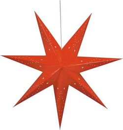 Červená závěsná vánoční světelná dekorace Saturnus – Markslöjd