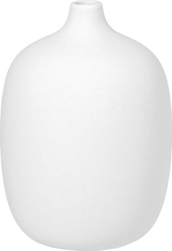 Bílá keramická váza Blomus, výška 18,5 cm
