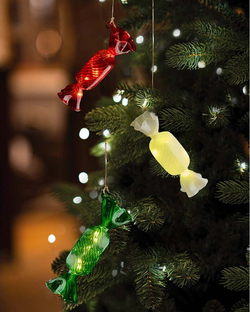 Zelená závěsná vánoční světelná dekorace ø 1,5 cm Hannah – Sirius