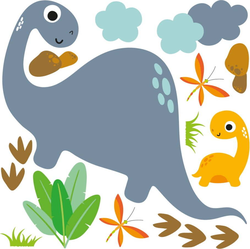 Nástěnné dětské samolepky Ambiance Cute Dinosaurus Stickers