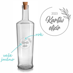 Pískovaná láhev Olea Piede Elixír 0,7 l