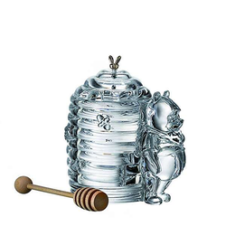 Crystal Bohemia Dóza na med MEDVÍDEK PÚ 150 mm