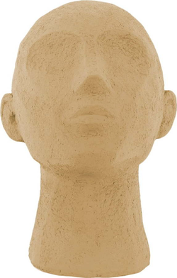 Pískově hnědá dekorativní soška PT LIVING Face Art, výška 22,8 cm