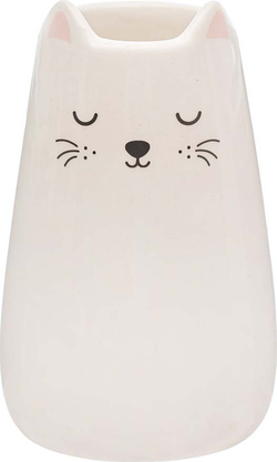 Krémová váza z dolomitu (výška 10,5 cm) Cat – Sass & Belle