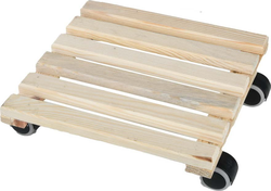 Dřevěná pojízdná podložka pod květináč Esschert Design, 29 x 29 cm