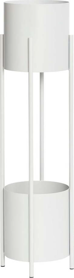 Bílý kovový stojan na květiny Hübsch Stand, výška 1 m