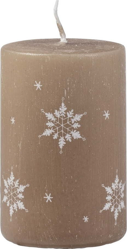 Tmavě béžová svíčka Unipar Ice Natur, doba hoření 18 h