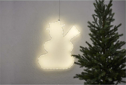 Závěsná svítící LED dekorace Star Trading Lumiwall Snowman, výška 50 cm