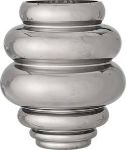 Skleněná ručně vyrobená váza ve stříbrné barvě (výška 24 cm) Zorya – Bloomingville