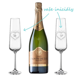 DELUX DEMI SEC sektová sada k výročí V srdci (1+2)