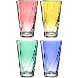 Leonardo sklenice barevné Twist 300 ml 4 ks