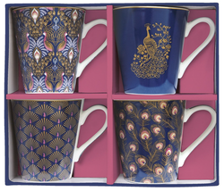 Porcelánové hrnky Peacock