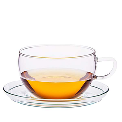 Trendglas JENA Skleněný šálek JUMBO s podšálkem 400 ml, 1 ks